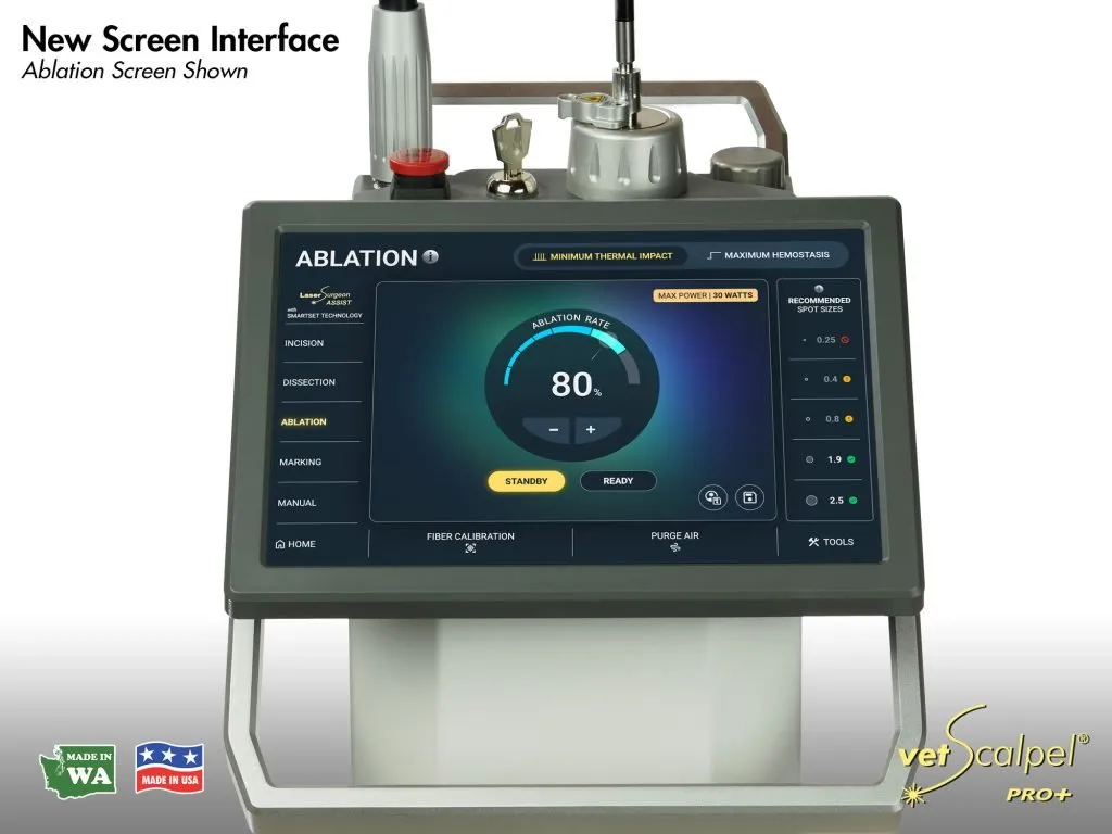 Laser Tissue Ablation Mode Screen