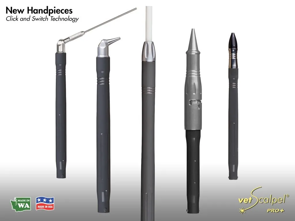 Selection of VetScalpel PRO+ Laser Handpieces